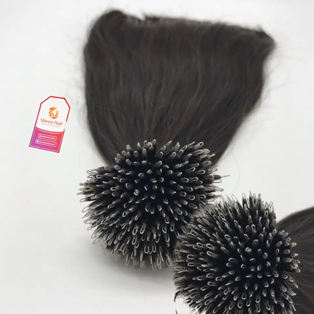 Nano ring human hair extensions