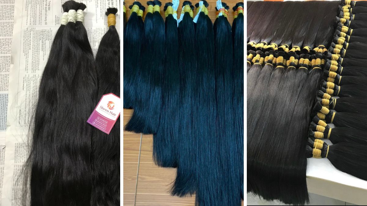 Experience the rich, natural luster of our #1B Black Premium Raw Hair.