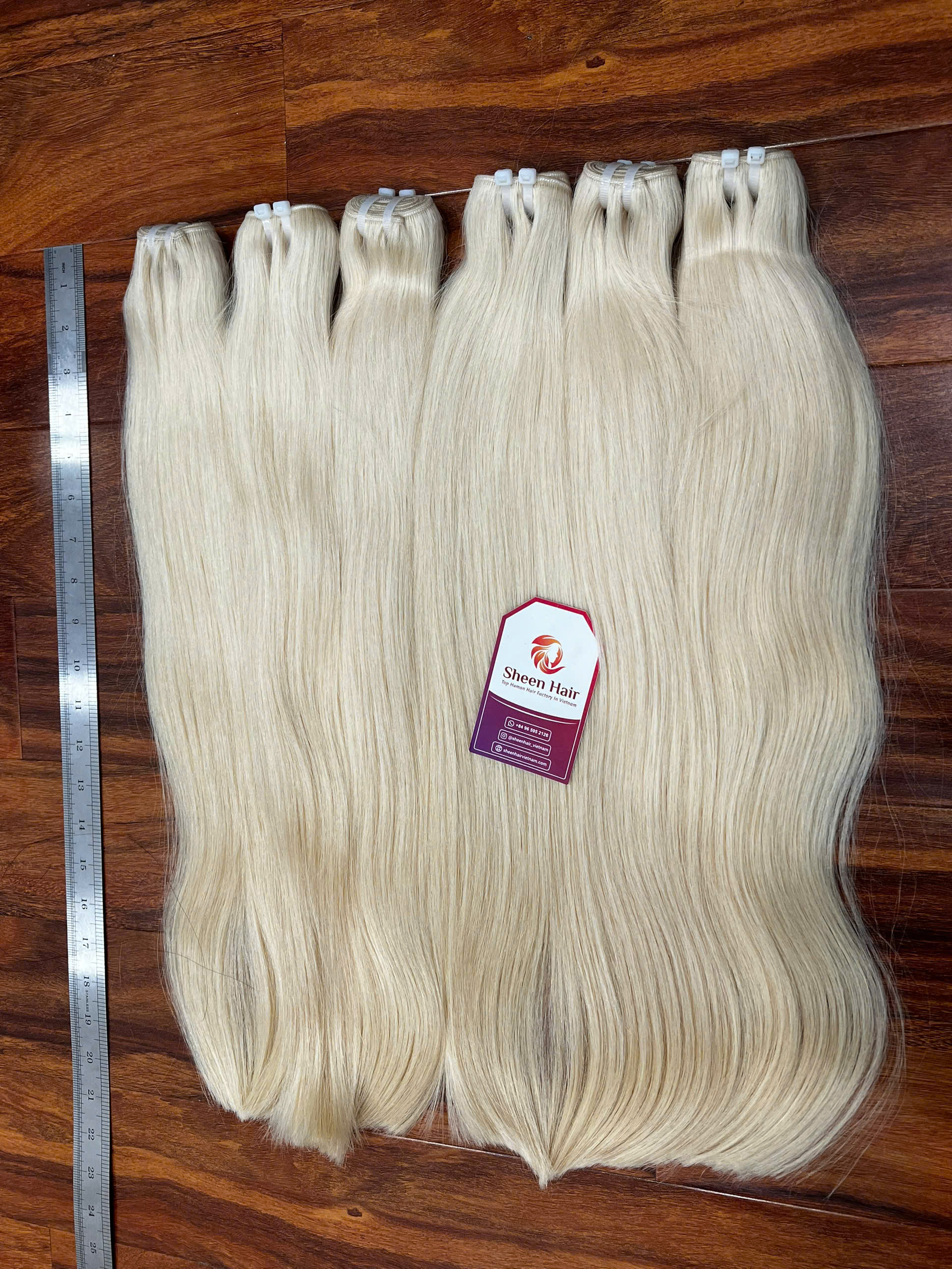 blonde weft bundles