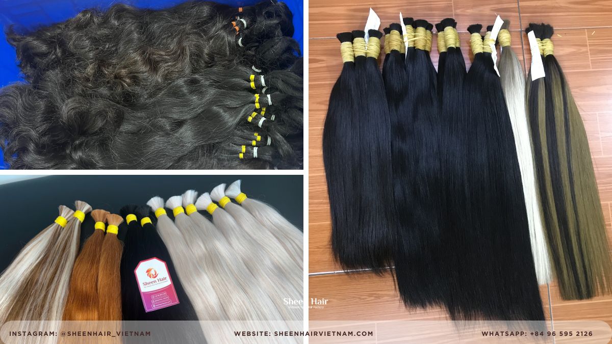 Human raw hair factory bulk bundles Lieferant von Echthaar