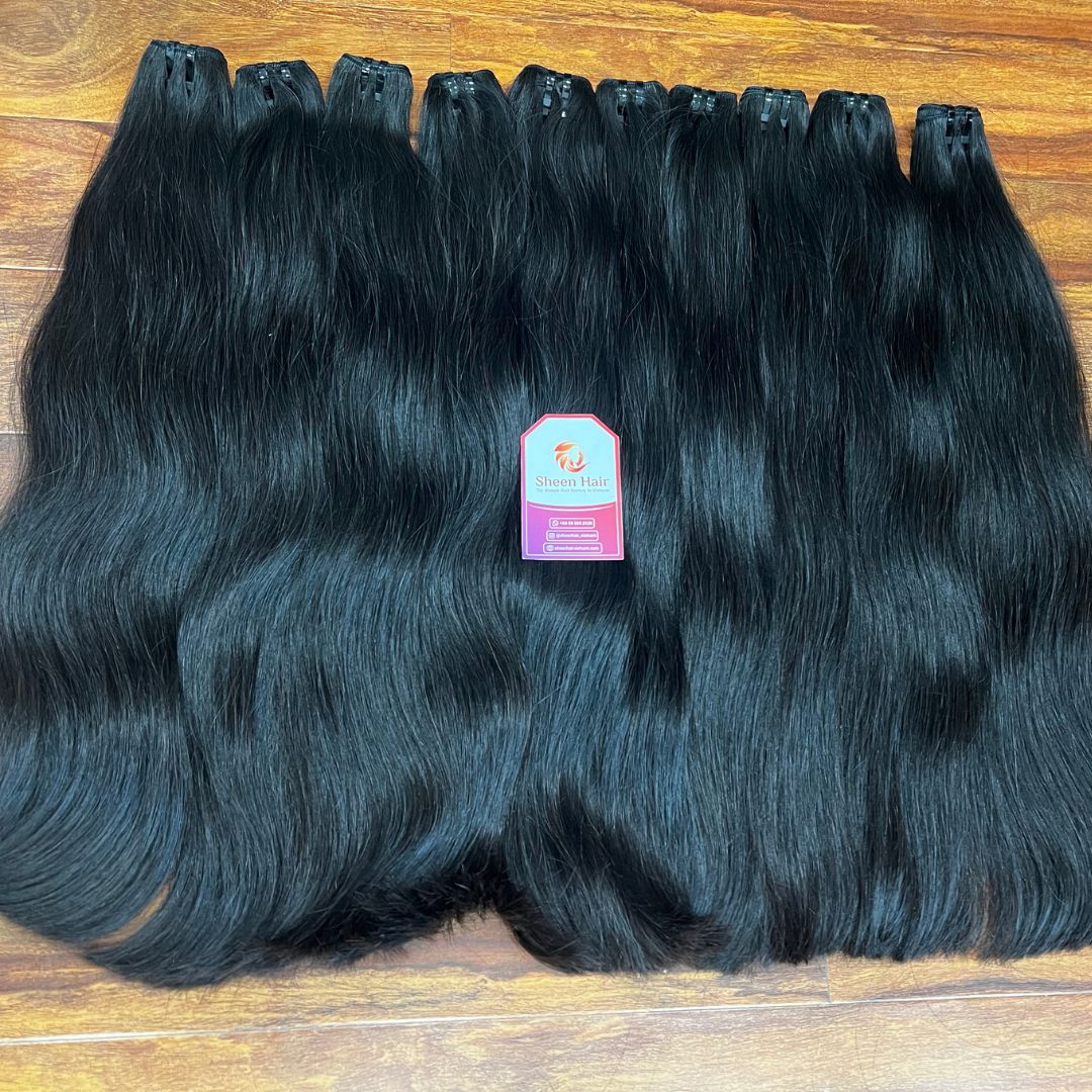 Cabelo Humano Vietnamita de Alta Qualidade Extensões de cabelo preto