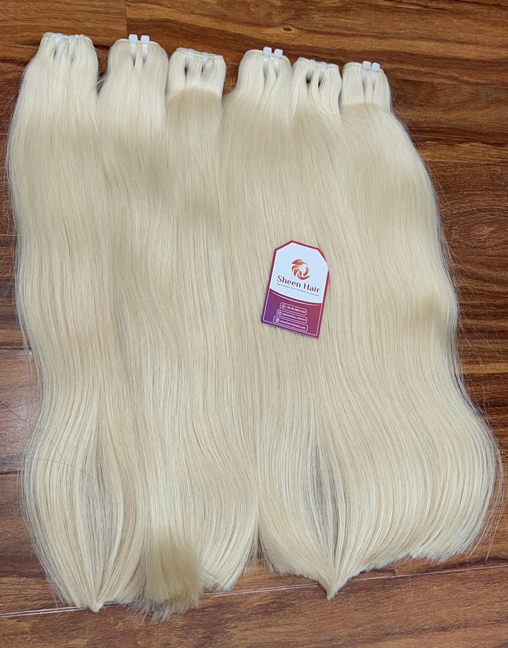 blond hair weft