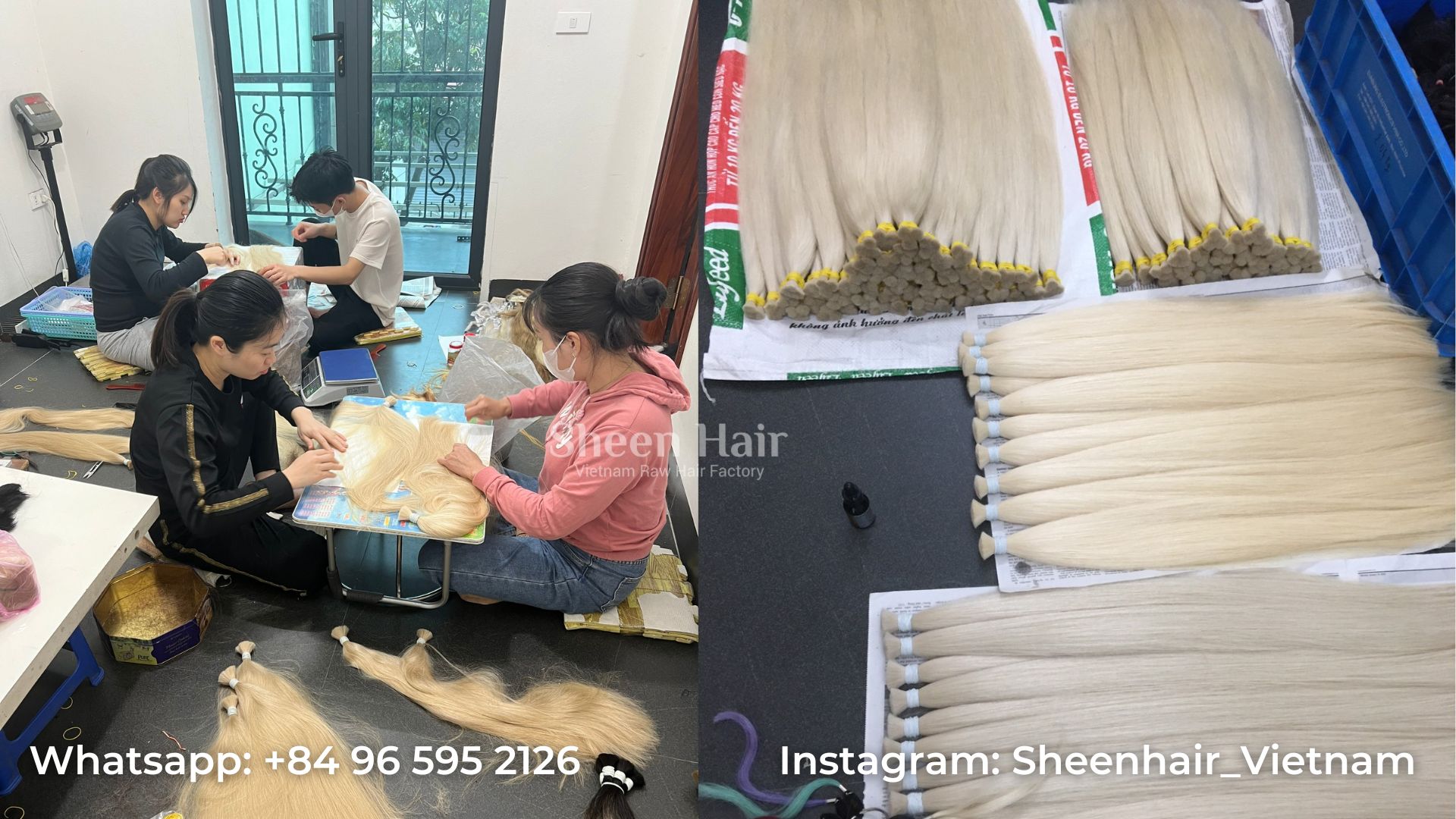 Hair Process, vietnamese hair factory COLORING