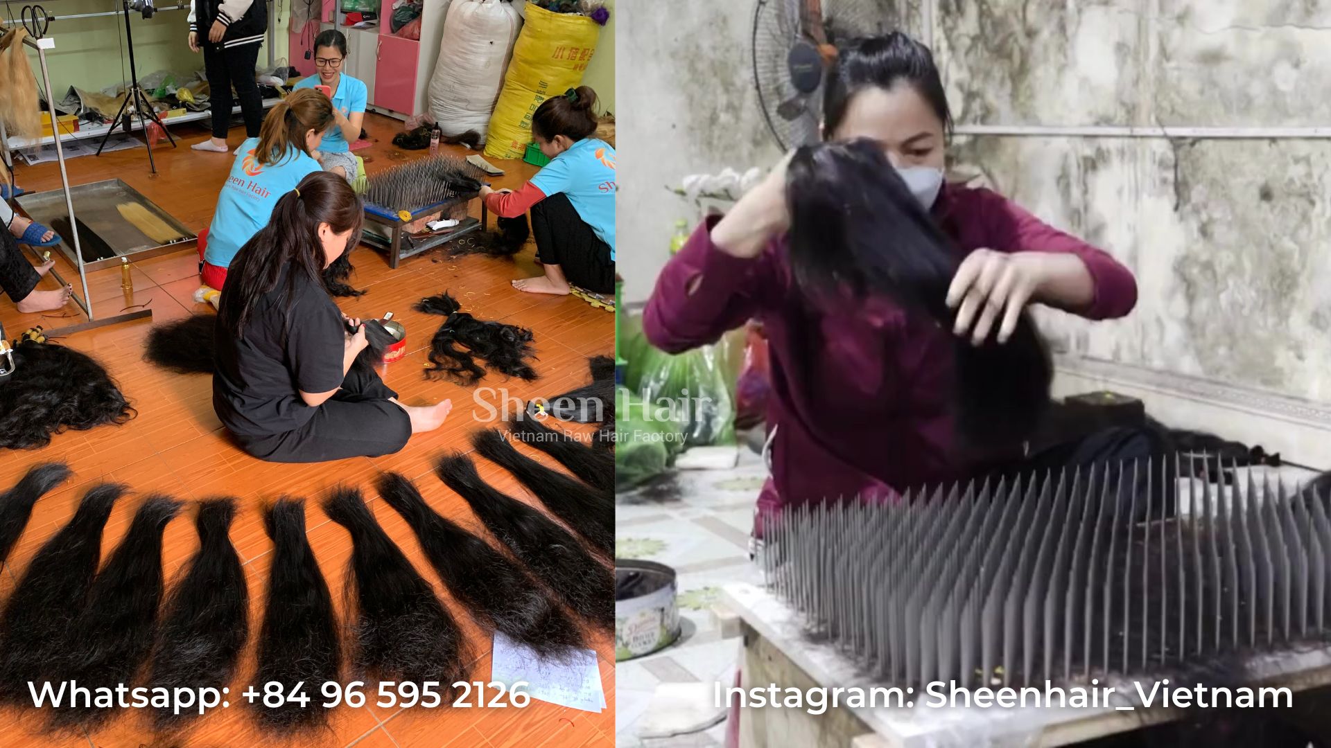 Hair Process, vietnamese hair factory SORTING 