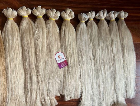 machine weft blonde sheen hair sale 2 kg