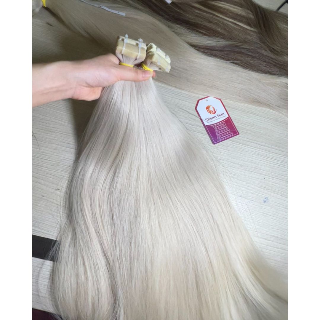 Tape-In Extensions Light Blonde Hair #10.1