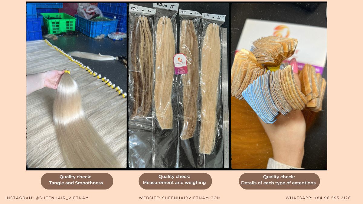 Hair sourcing process and QC process